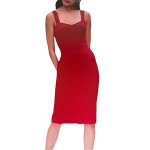 Dress the Population NEW Elle Sweetheart red Midi women’s Size XS romantic sexy